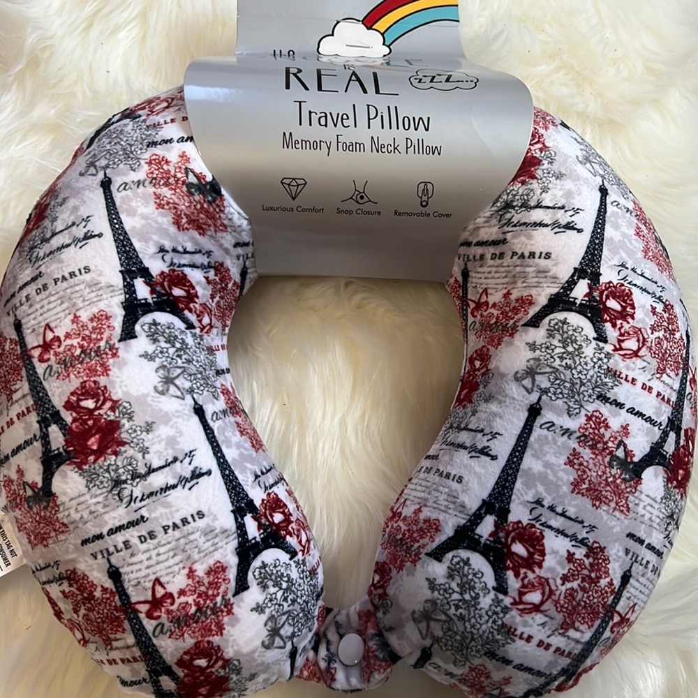 Memory Foam Neck Travel Pillow-The Snuggle is Real….Can be used by anyone